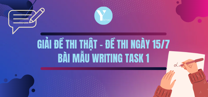 GIẢI ĐỀ THI THẬT - Đề thi ngày 15/7 - Bài Mẫu Writing Task 1